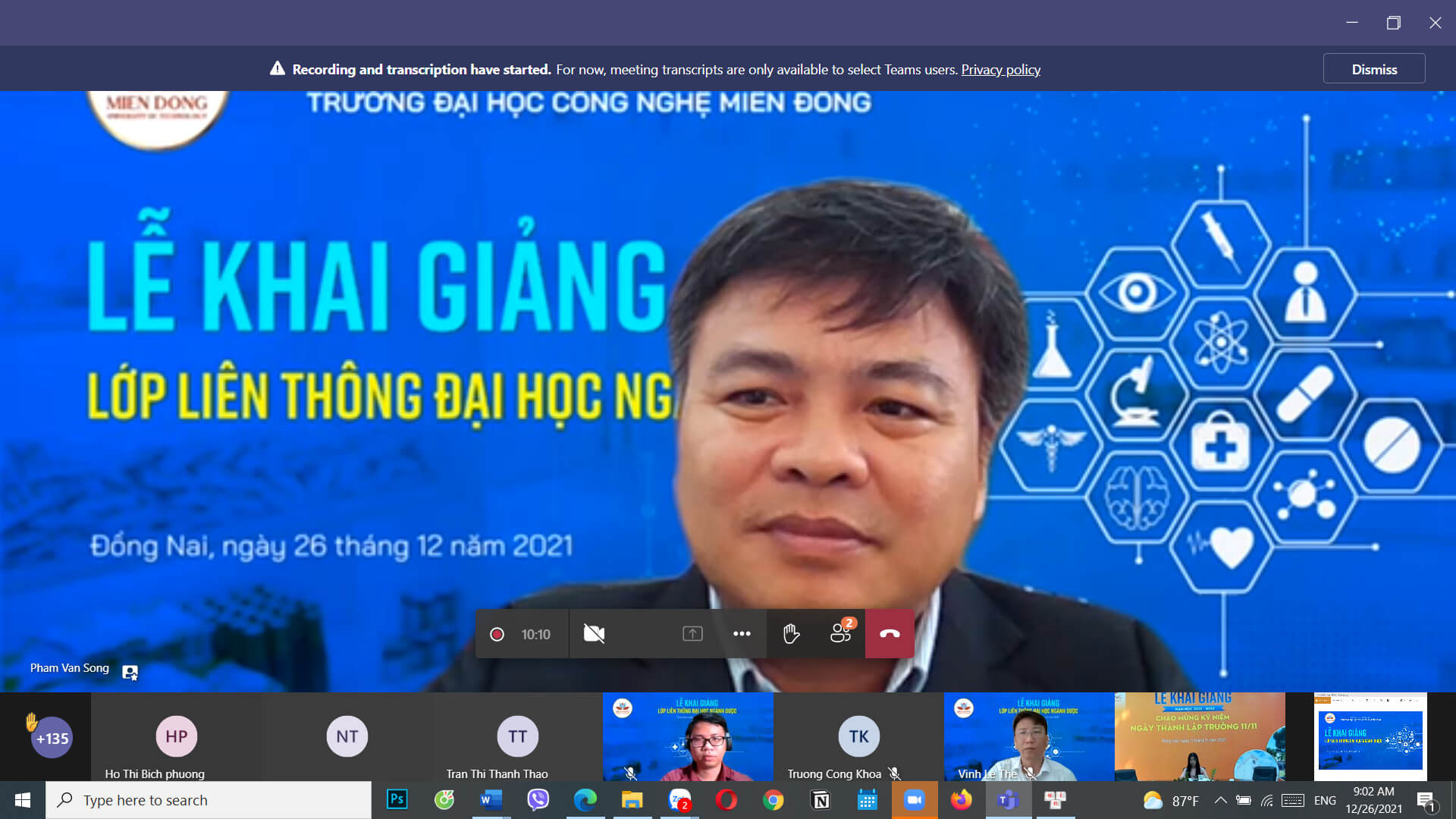 MIT University khai giảng trực tuyến lớp liên thông đại học chính quy ngành Dược đợt 2 năm học 2021 