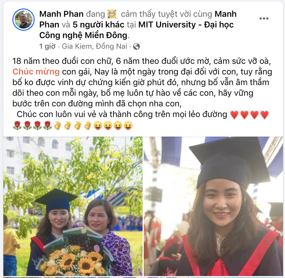 tam thu nguoi bo gui con gai nhan dip tot nghiep 2022